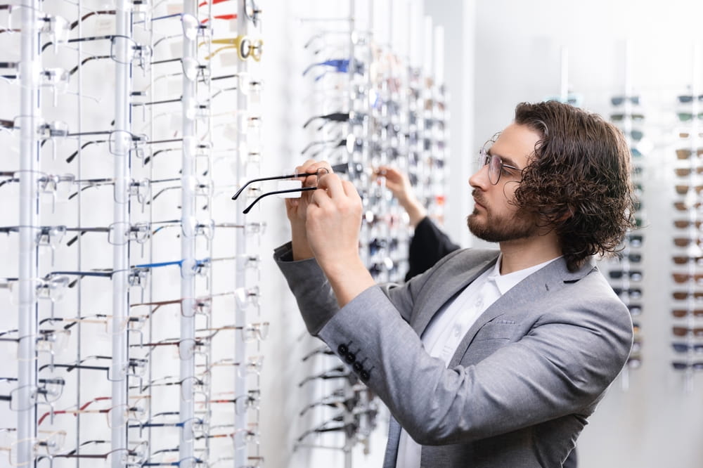 Man Selecting Eyewear